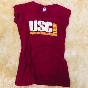 USC Trojans college university red gold logo shirt
